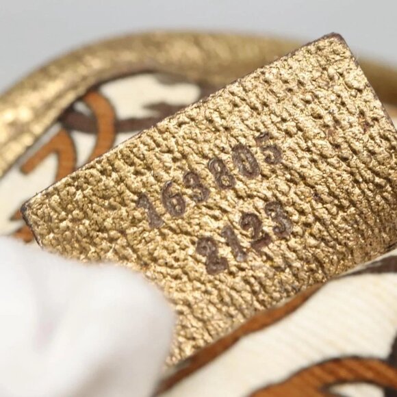 GUCCI GG Canvas Hand Bag Beige Gold 163805 Auth 135061 - Picture 11 of 16